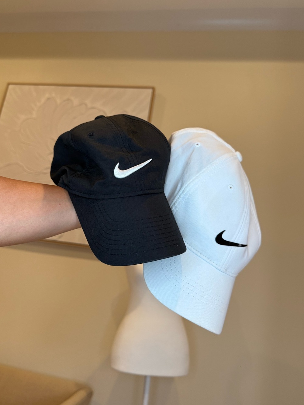 Bundle 2 Nike DRI-FIT Golf or Baseball Caps — Black & White